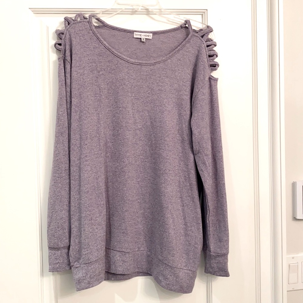Thyme & Honey super soft peekaboo sweater